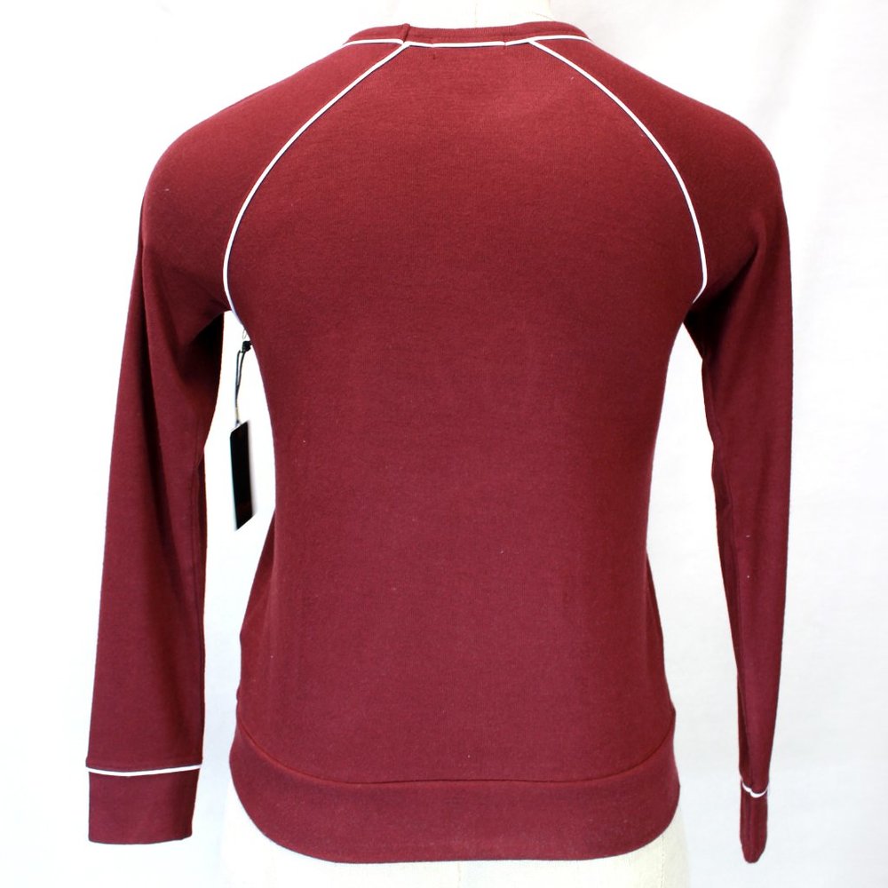 P.J.Salvage Woman Burgundy "Keepin' it COZY" Fleece Pajamas Top Large - Picture 7 of 9
